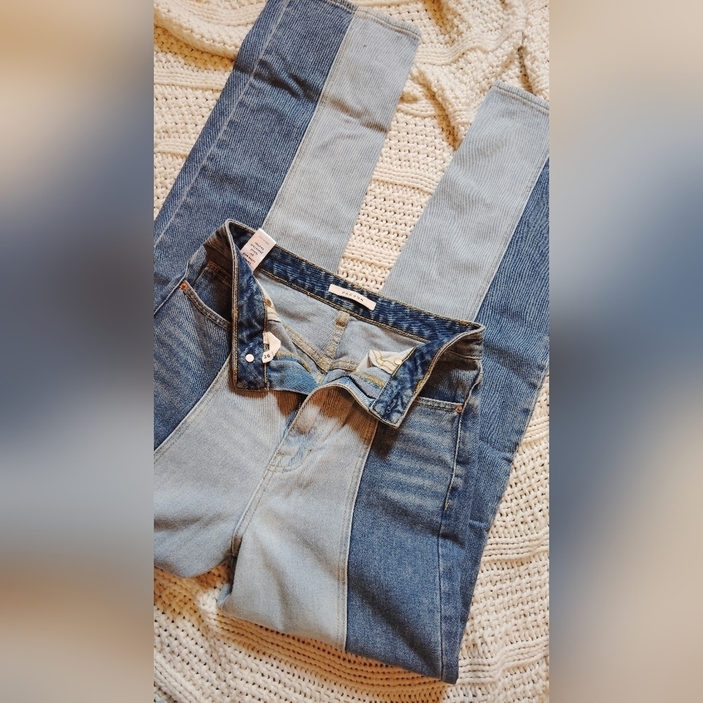 PacSun Women's Dual Blue Straight Leg Jeans 90's Boyfriend! - Picture 2 of 4